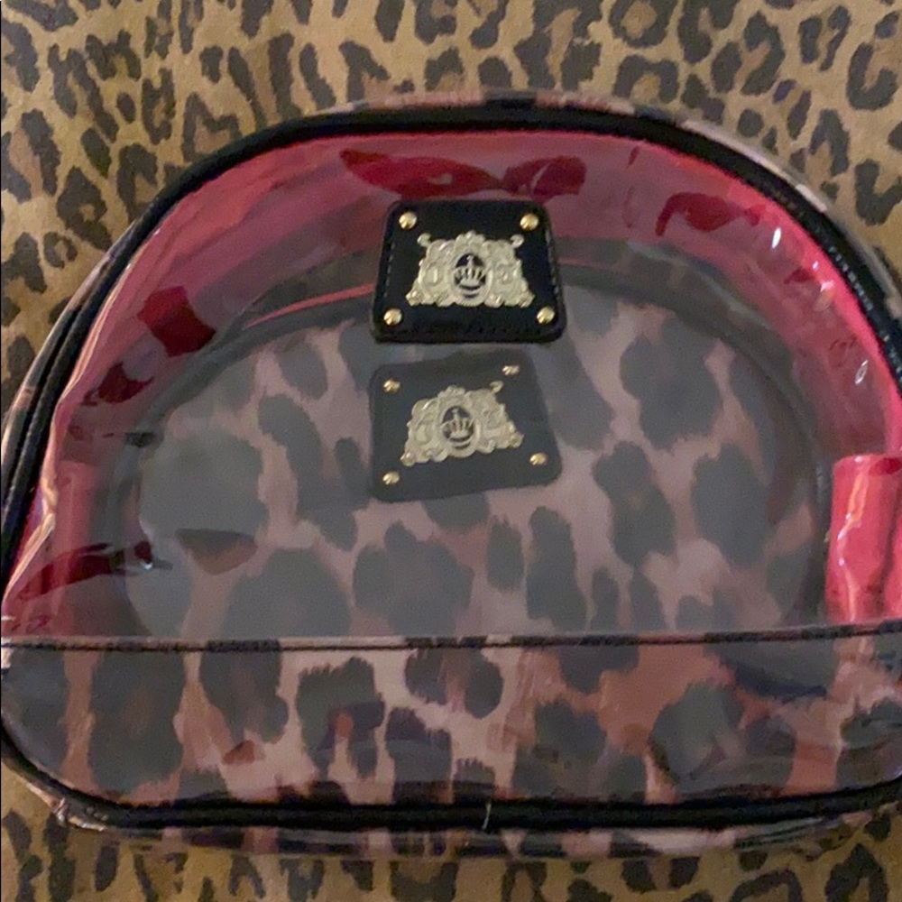 Juicy Couture  Leopard Print Clear Makeup Pouch